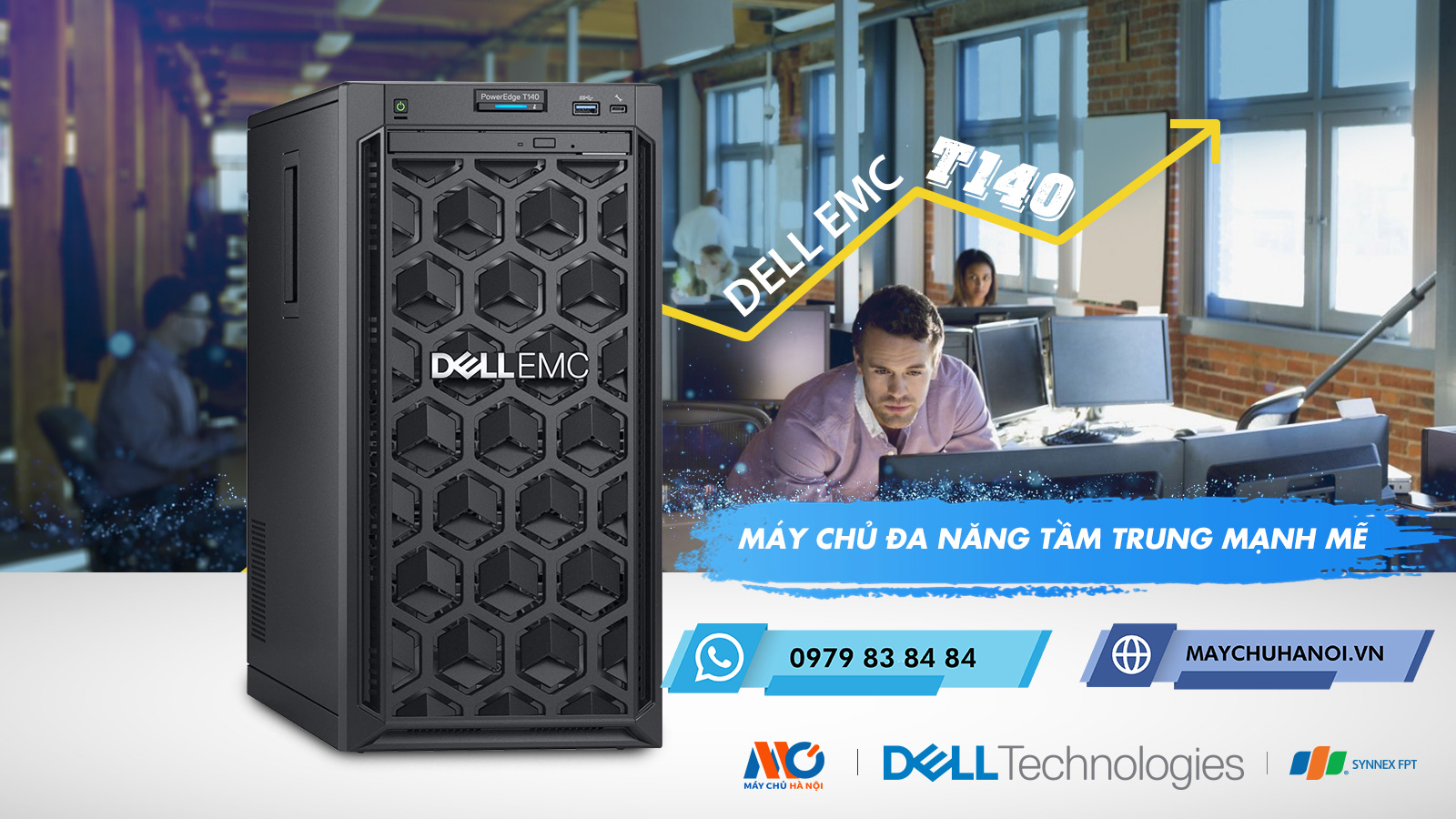 Dell PowerEdge T140 Tower Server – Máy chủ cho doanh nghiệp vừa và nhỏ