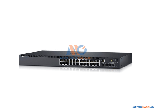 Dell Networking N1548, 48x 1GbE + 4x 10GbE SFP+ fixed ports, Stacking, IO to PSU airflow, AC