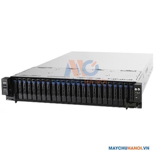 Máy chủ Asus RS720 Xeon Silver 4310R*2/64GB*4/8TB-HDD*3/1TB- SSD*2/C621A/R40C/1200W*2/Đen