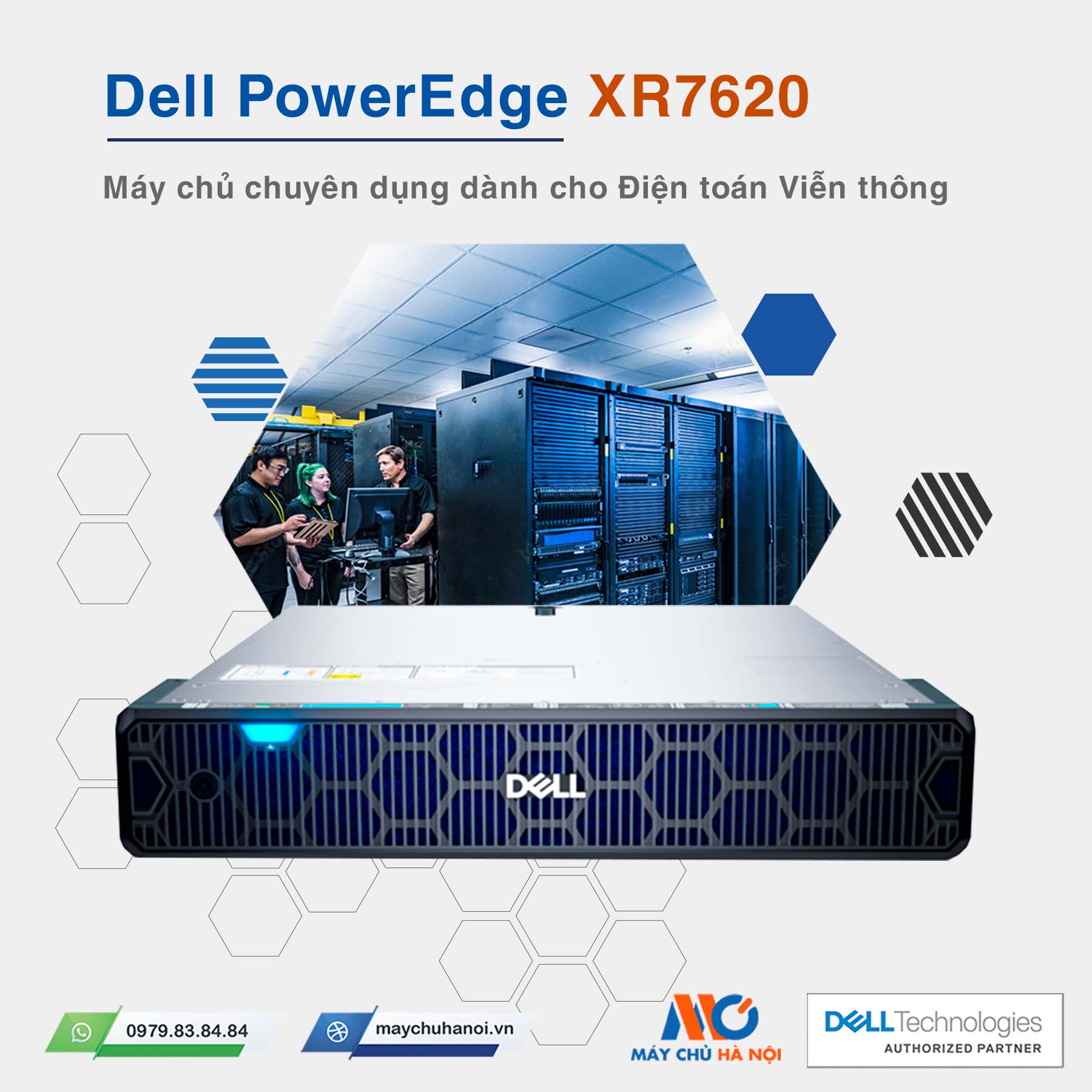 Dell PowerEdge XR7620 – Máy chủ chuyên dụng dành cho Điện toán Viễn thông