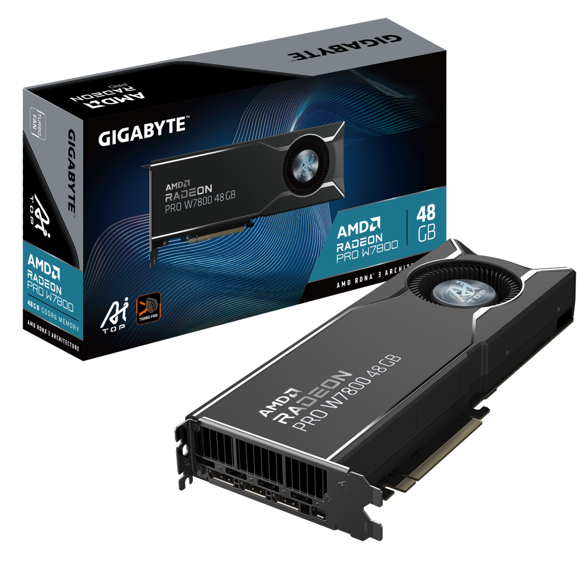 GIGABYTE ra mắt card đồ họa AMD Radeon™ PRO W7800 AI TOP 48G