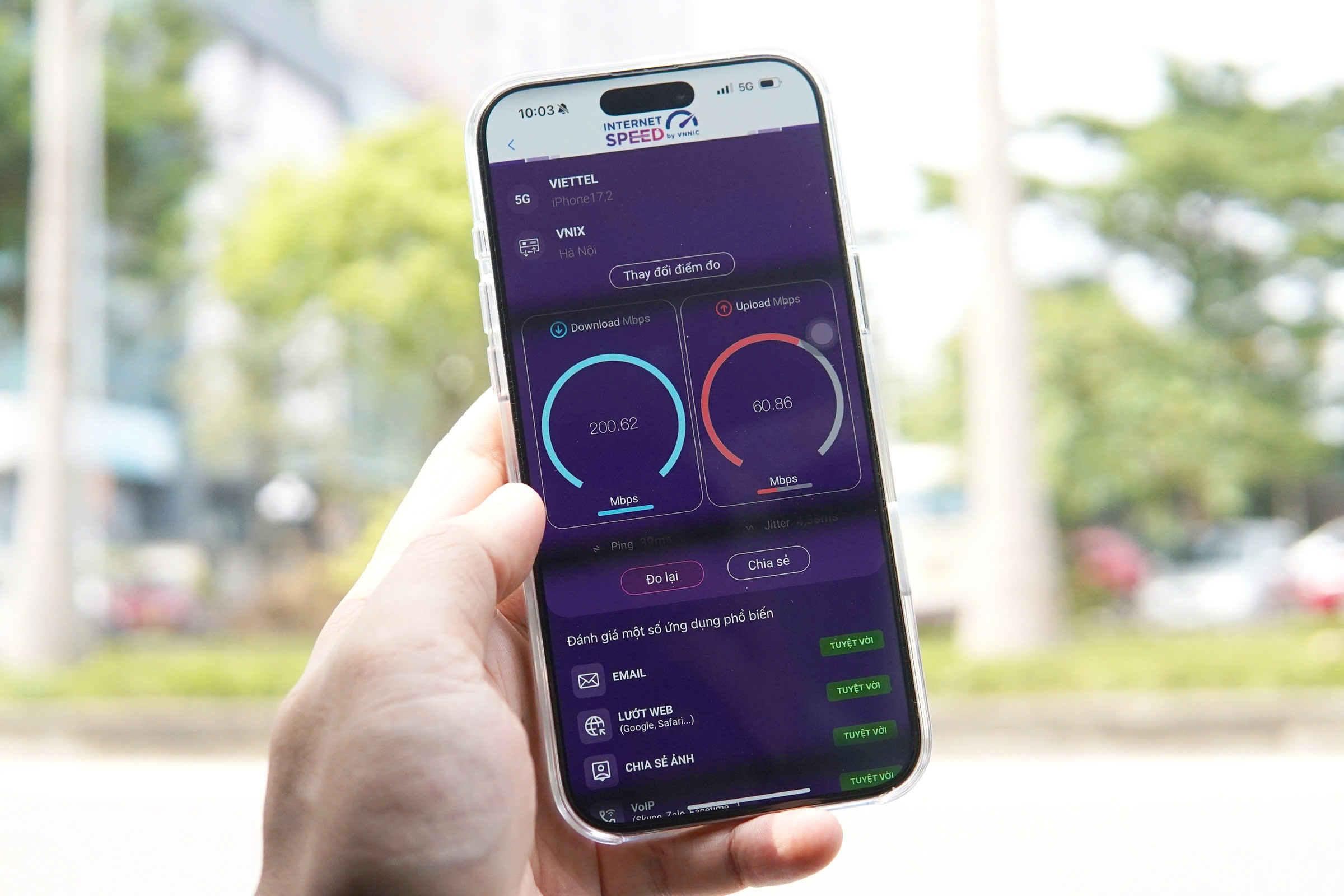 Tốc độ mạng 5G tại Việt Nam tăng 40%
