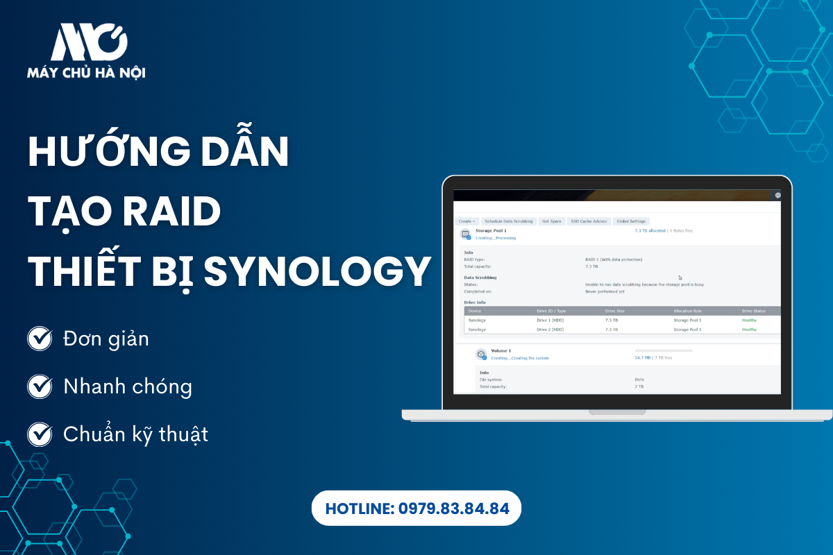 Hướng Dẫn Tạo RAID Trên Thiết bị Synology Chuẩn Kỹ Thuật