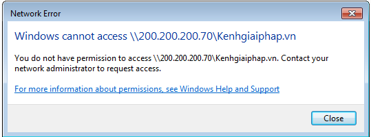 Truy cập thư mục máy in share của xp từ win7 và ngược lại