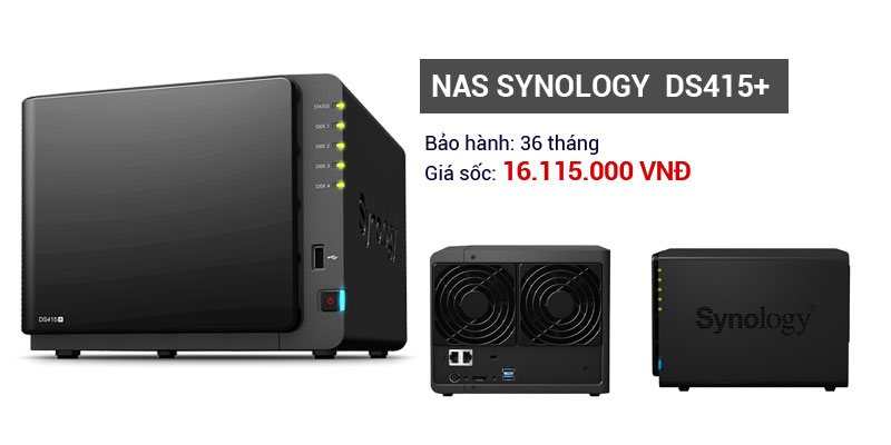 Thiết bị lưu trữ NAS SYNOLOGY DS415+