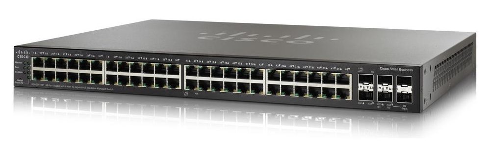 Cisco SG500X-48MPP 48-port Gig Plus 4 10-Gig Max PoE+ Switch