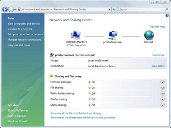 Kích hoạt Network Mapping trong Windows Vista