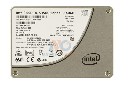 SSD Intel DC S3510 Series (240GB, 2.5in SATA 6Gb/s, 16nm, MLC)