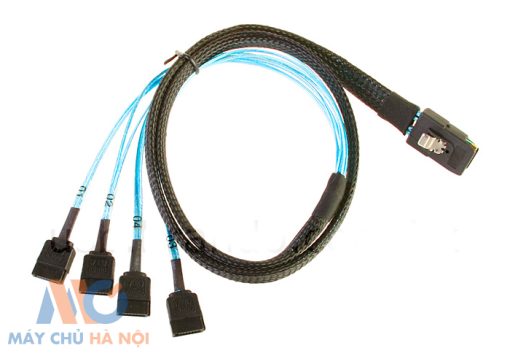 Cáp  Internal Mini SAS to 4 SATA Cable SFF-8087 Cable 1-4 màu xanh