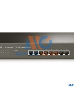 Switch 8 cổng Gigabit, 8 cổng RJ45 10/100/1000Mbps, Vỏ thép, gắn tủ 13-inch 1U