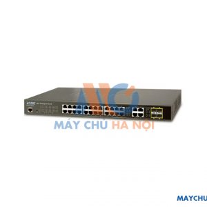 24-port 10/100/1000Mbps + 4-port Gigabit TP/SFP Switch PLANET WGSW-28040