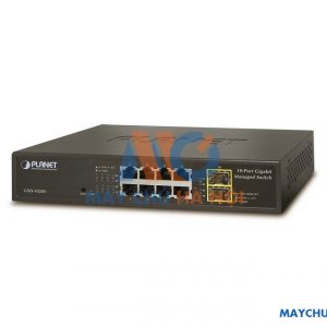 8-Port 10/100/1000Mbps + 2-Port 100/1000X SFP Managed Ethernet Switch PLANET GSD-1020S