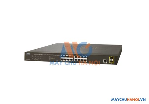 16 port 10/100/1000BASE-T + 2 port 100/1000BASE-X SFP Switch PLANET GS-4210-16T2S