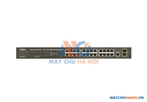 24 port 10/100/1000BASE-T + 2 port 100/1000BASE-X SFP Switch PLANET GS-4210-24T2S