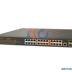 24-port 10/100/1000Mbps PoE Switch PLANET GS-4210-24P2S