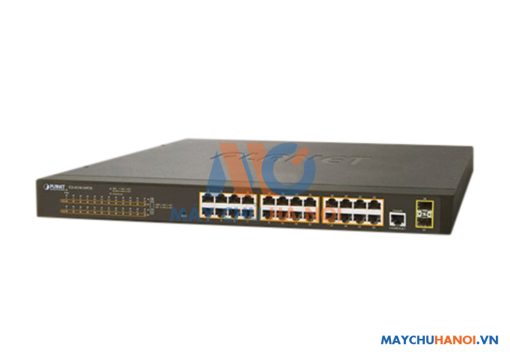 24-port 10/100/1000Mbps PoE Switch PLANET GS-4210-24P2S