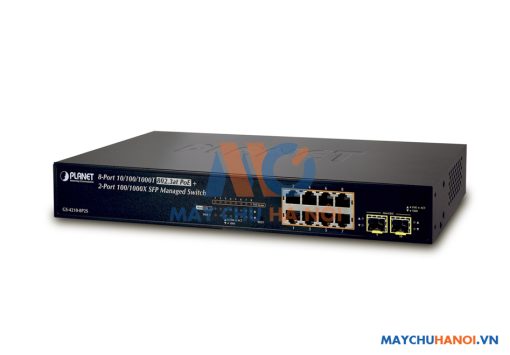 8-port 10/100/1000Mbps PoE Switch PLANET GS-4210-8P2S