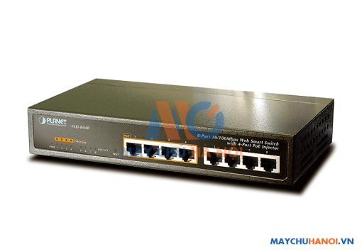 8-port 10/100Mbps with 4-port PoE Switch PLANET FSD-804P