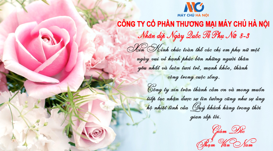 THƯ CHÚC MỪNG NGÀY QUỐC TẾ PHỤ NỮ 8/3