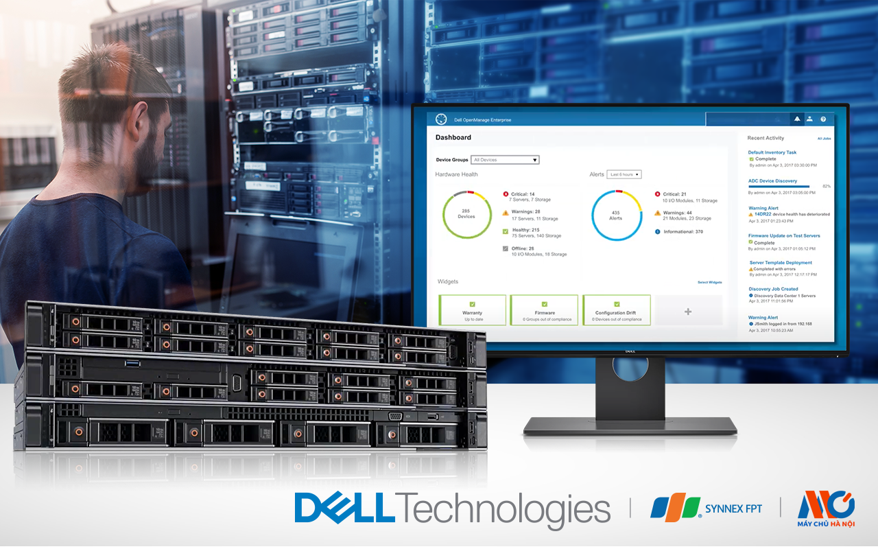 Dell EMC PowerEdge R640 – máy chủ rack 1U, nền tảng 2 socket